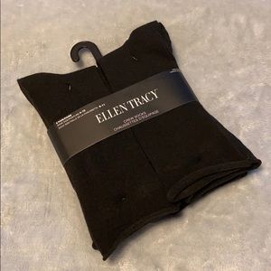 NWT Ellen Tracy black crew socks 6 pairs